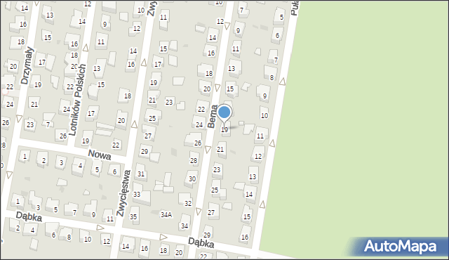 Pruszcz Gdański, Bema Józefa, gen., 19, mapa Pruszcz Gdański