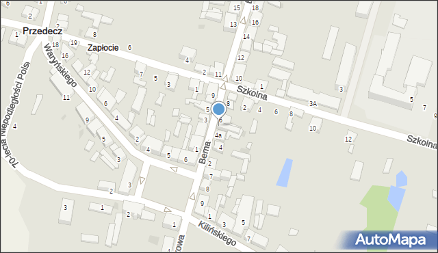 Przedecz, Bema Józefa, gen., 6A, mapa Przedecz