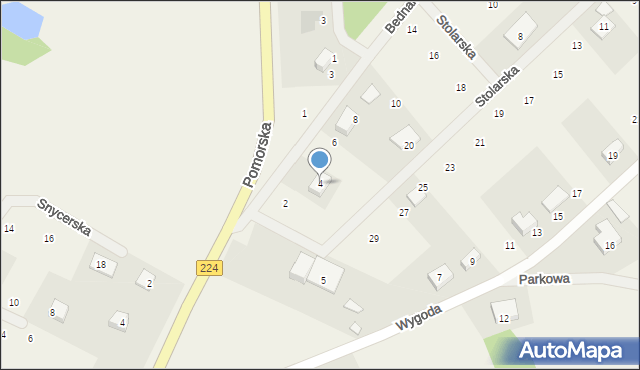 Przetoczyno, Bednarska, 4, mapa Przetoczyno