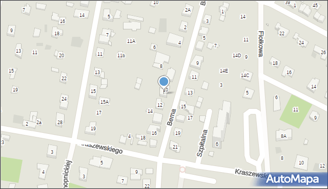 Puszczykowo, Bema Józefa, gen., 10A, mapa Puszczykowo