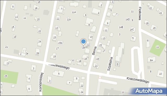 Puszczykowo, Bema Józefa, gen., 14, mapa Puszczykowo