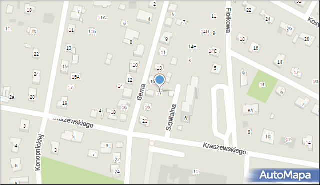 Puszczykowo, Bema Józefa, gen., 17, mapa Puszczykowo