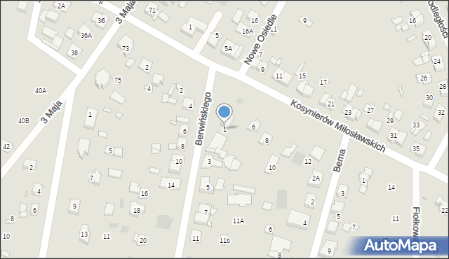 Puszczykowo, Berwińskiego Ryszarda, 1, mapa Puszczykowo