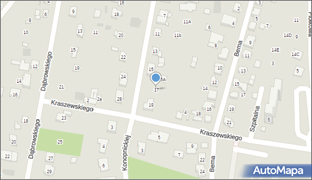 Puszczykowo, Berwińskiego Ryszarda, 17, mapa Puszczykowo