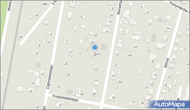 Puszczykowo, Berwińskiego Ryszarda, 20, mapa Puszczykowo