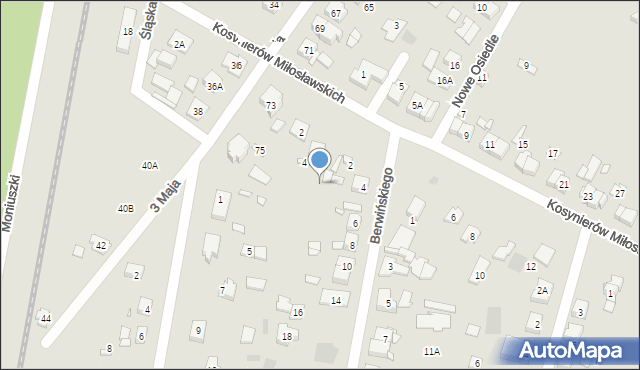 Puszczykowo, Berwińskiego Ryszarda, 4a, mapa Puszczykowo