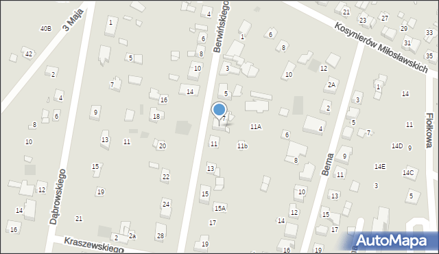 Puszczykowo, Berwińskiego Ryszarda, 9, mapa Puszczykowo