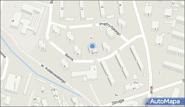 Radom, Bema Józefa, gen., 4, mapa Radomia