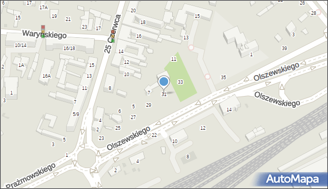 Radom, Beliny-Prażmowskiego Władysława, 31, mapa Radomia