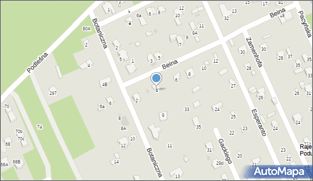 Radom, Beina Kazimierza, 4, mapa Radomia