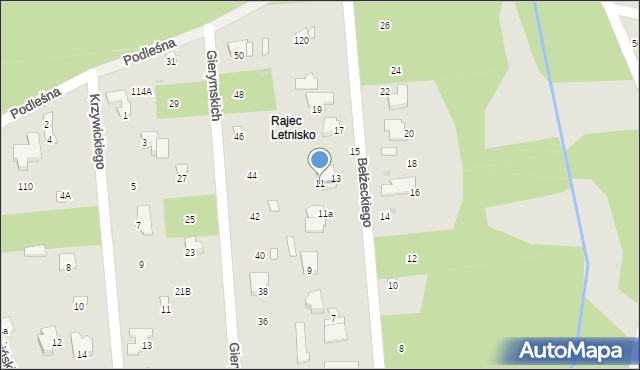 Radom, Bełżeckiego Stanisława, 11, mapa Radomia