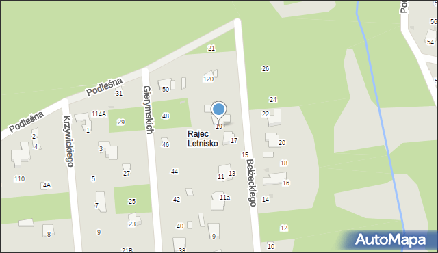 Radom, Bełżeckiego Stanisława, 19, mapa Radomia