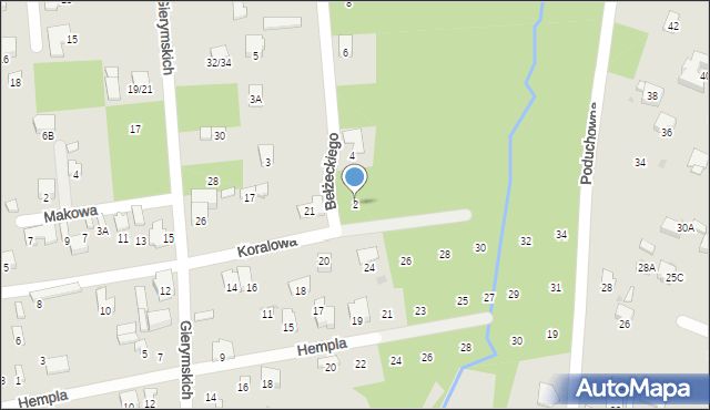 Radom, Bełżeckiego Stanisława, 2, mapa Radomia