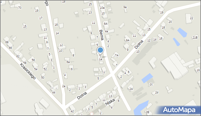 Radomsko, Bema Józefa, gen., 3A, mapa Radomsko