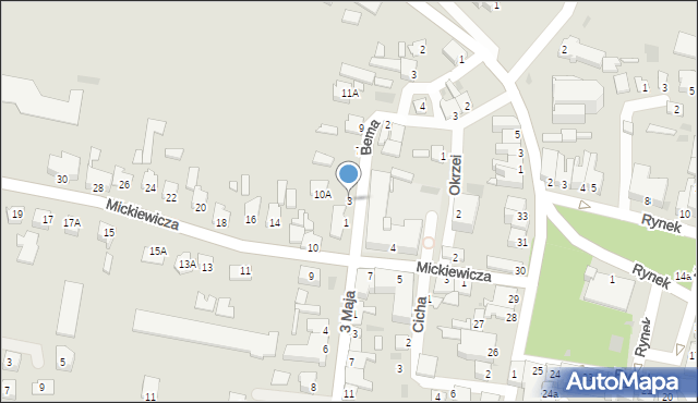 Radymno, Bema Józefa, gen., 3, mapa Radymno