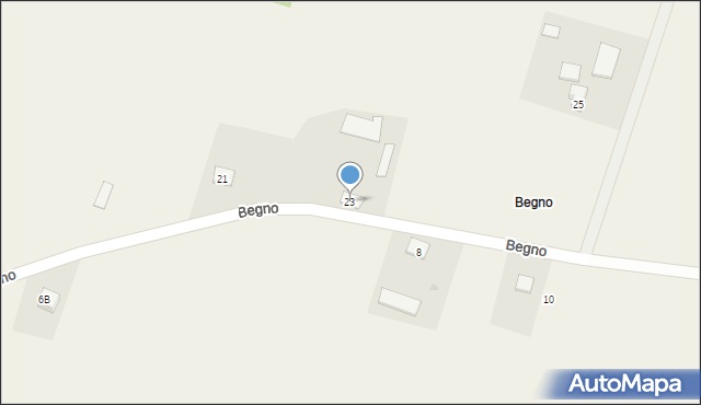 Radzanowo, Begno, 23, mapa Radzanowo