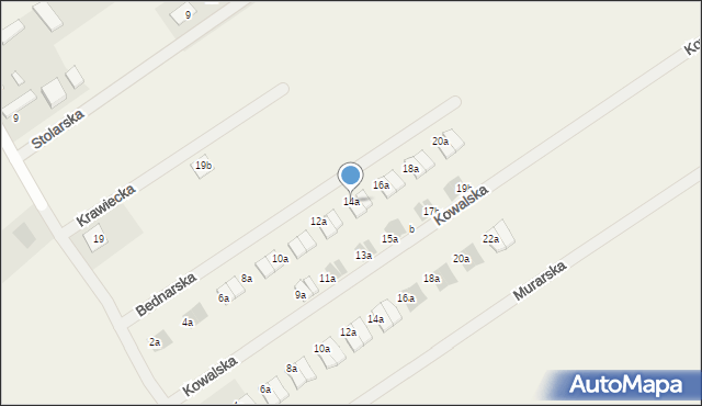 Radzewo, Bednarska, 14a, mapa Radzewo