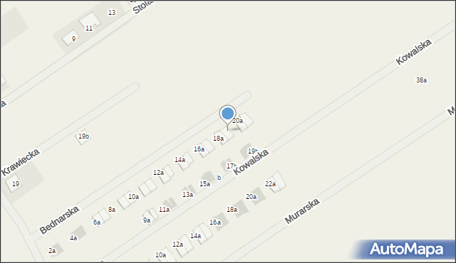 Radzewo, Bednarska, 18b, mapa Radzewo