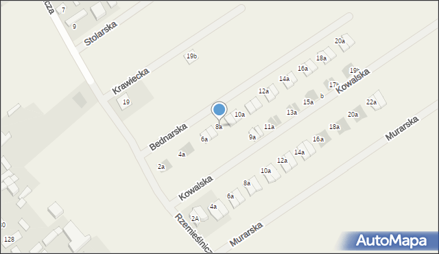 Radzewo, Bednarska, 8a, mapa Radzewo