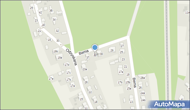 Raszówka, Bema Józefa, gen., 33, mapa Raszówka
