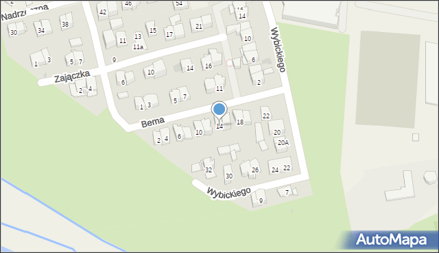 Raszyn, Bema Józefa, gen., 14, mapa Raszyn
