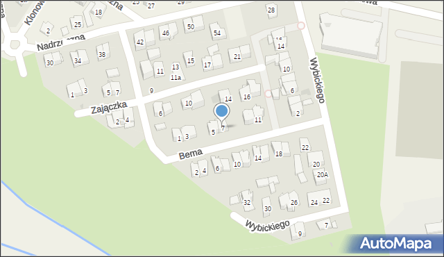 Raszyn, Bema Józefa, gen., 7, mapa Raszyn