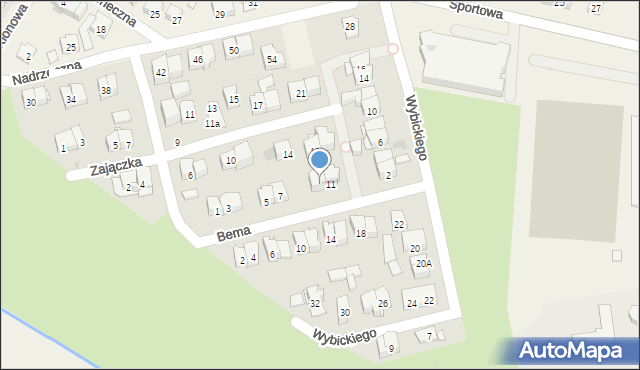 Raszyn, Bema Józefa, gen., 9, mapa Raszyn