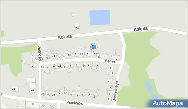 Ruda Śląska, Bema Józefa, gen., 10, mapa Rudy Śląskiej
