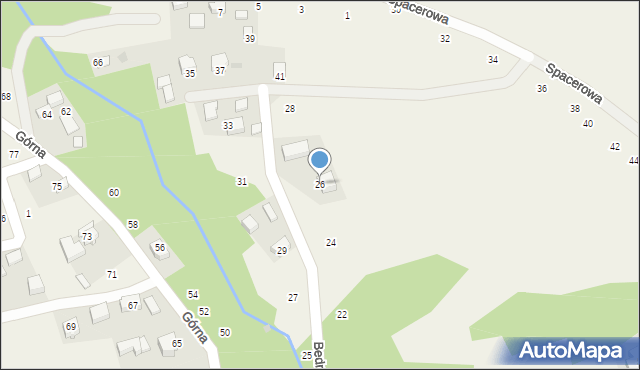 Rybna, Bednarze, 26, mapa Rybna