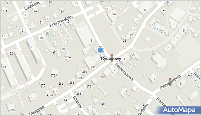 Rydułtowy, Bema Józefa, gen., 1, mapa Rydułtowy