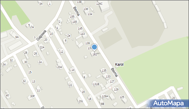 Rydułtowy, Bema Józefa, gen., 141, mapa Rydułtowy