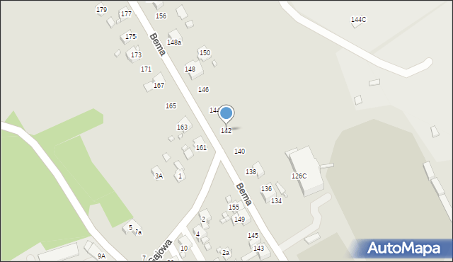 Rydułtowy, Bema Józefa, gen., 142, mapa Rydułtowy