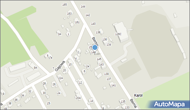 Rydułtowy, Bema Józefa, gen., 147, mapa Rydułtowy