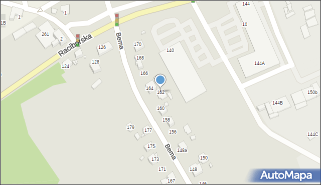 Rydułtowy, Bema Józefa, gen., 162, mapa Rydułtowy