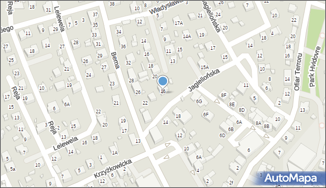 Rydułtowy, Bema Józefa, gen., 22B, mapa Rydułtowy