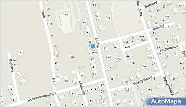 Rydułtowy, Bema Józefa, gen., 47, mapa Rydułtowy