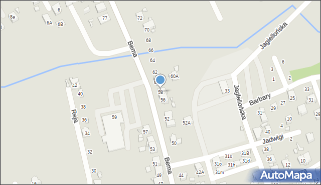Rydułtowy, Bema Józefa, gen., 58, mapa Rydułtowy