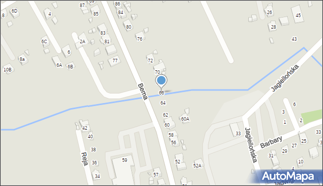 Rydułtowy, Bema Józefa, gen., 66, mapa Rydułtowy