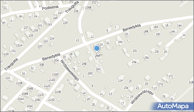 Rydułtowy, Benedykta, 26A, mapa Rydułtowy