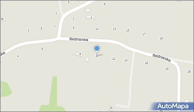 Ryglice, Bednarska, 10, mapa Ryglice