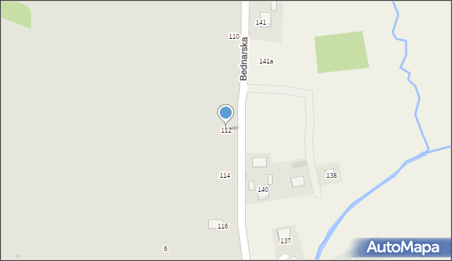 Ryglice, Bednarska, 112, mapa Ryglice