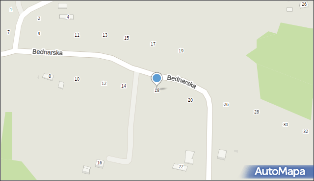 Ryglice, Bednarska, 18, mapa Ryglice