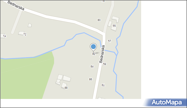 Ryglice, Bednarska, 82, mapa Ryglice