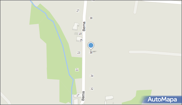 Ryglice, Bema Józefa, gen., 36, mapa Ryglice