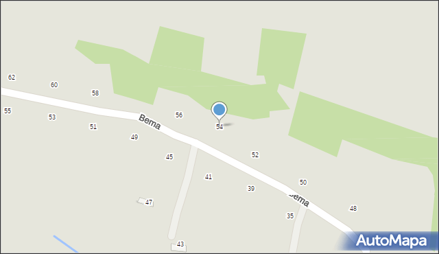 Ryglice, Bema Józefa, gen., 54, mapa Ryglice