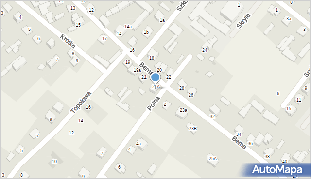 Rzekuń, Bema Józefa, gen., 23, mapa Rzekuń