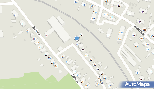 Rzepin, Bema Józefa, gen., 40, mapa Rzepin