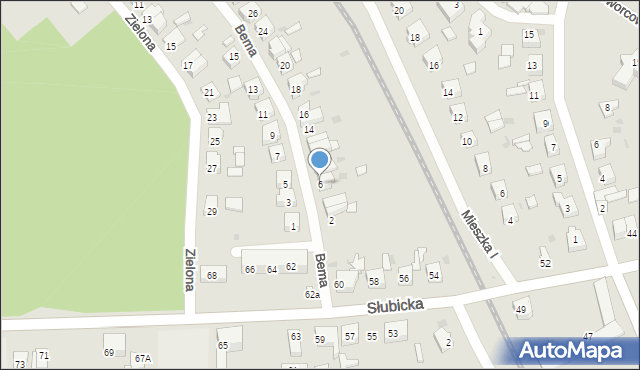 Rzepin, Bema Józefa, gen., 6, mapa Rzepin