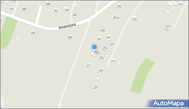 Rzeszów, Beskidzka, 279, mapa Rzeszów