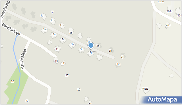 Rzeszów, Betańskiego Antoniego, ks. bp., 3p, mapa Rzeszów